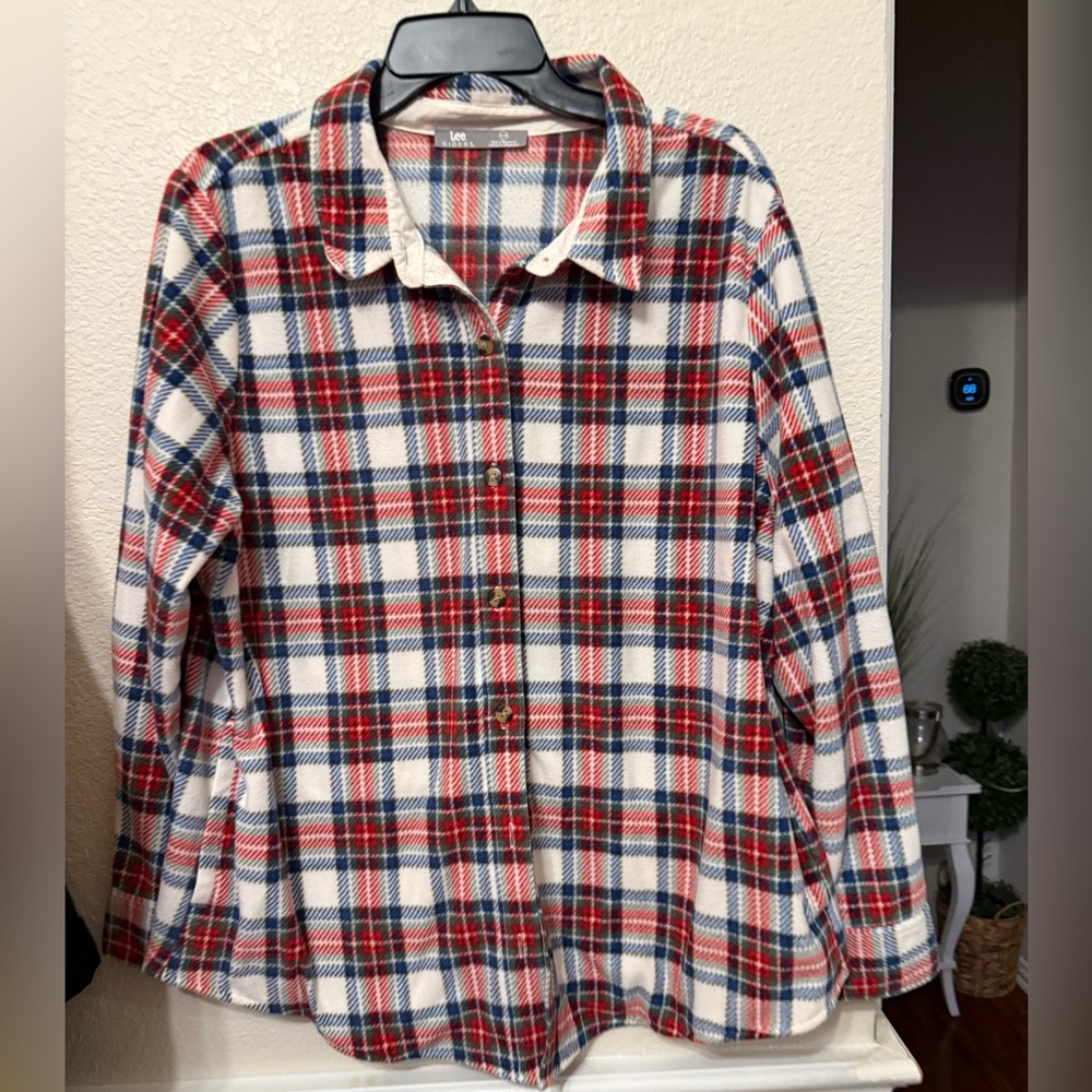 XL Lee Riders Fleece Flannel - Picture 7 of 8
